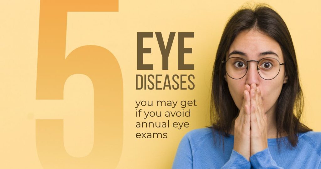 Banner image of 5 eye diseases if annual eye exam is avoided